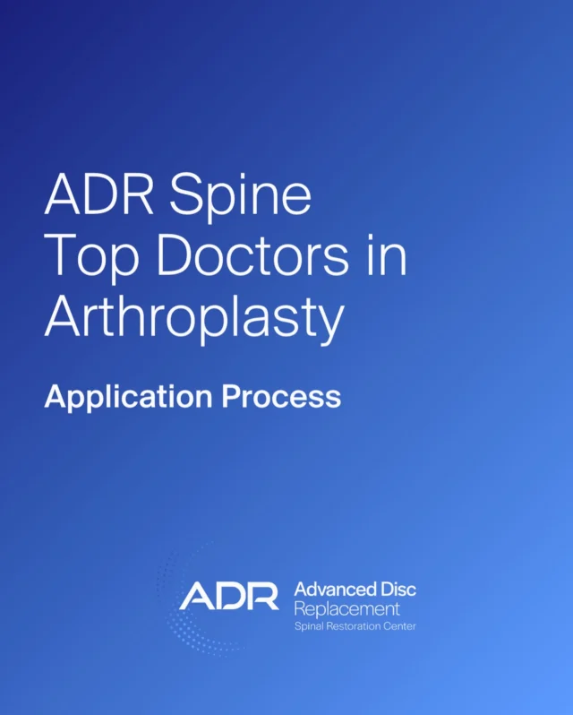 We're amplifying the nation's most skilled artificial disc replacement surgeons through our exclusive ADR Top Doctors in Arthroplasty network and program.

Our rigorous application process includes:

- 10-case portfolio submission with detailed outcomes
- Verified volume of 50+ ADR procedures
- Peer endorsements from colleagues
- Committee interview

This isn't a typical directory listing. We've created a thorough vetting process because patients deserve access to surgeons who have demonstrated true mastery in ADR.

If you're a board-certified spine surgeon committed to advancing motion-preserving care, we want to hear from you. Link to application in bio. 
.
.
.
.
.
#ADRSpine #DrToddLanman #LanmanSpinalNeurosurgery #artificialdiscreplacement #spinehealth #discreplacement #lumbardiscreplacement #neckpain #backpainrelief #neurosurgeon