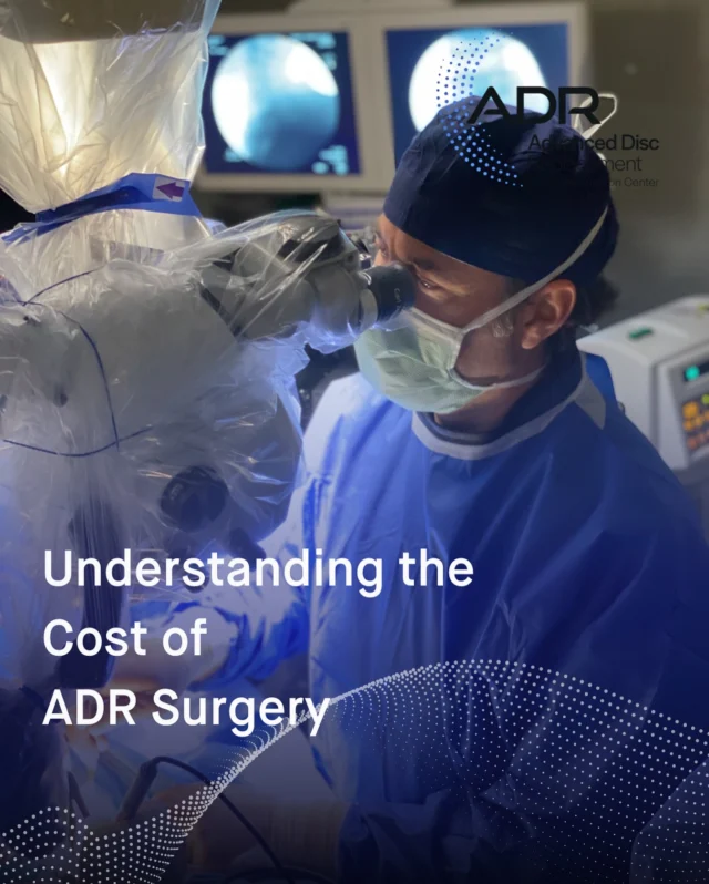 The cost of ADR varies, but sometimes the cost will fall on the patient. Health insurance has been slow to recognize the benefits of this advanced medical procedure, despite its superior outcomes in every sense. 

Don’t let a lack of insurance coverage keep you from lasting relief. Contact us to learn about potential ways to offset costs.
.
.
.
#ADRSpine #DrToddLanman #LanmanSpinalNeurosurgery #artificialdiscreplacement #spinehealth #discreplacement #lumbardiscreplacement #neckpain #backpainrelief #neurosurgeon